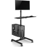 Maclean MC-793 support mobile noir pour moniteur bureau