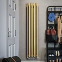 Brass Horizontal Designer Radiator Oval Column Central Heating Rads 1800 x 370mm