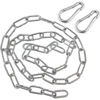 Chaîne avec Deux Mousquetons-Chaîne de chaise suspendue en acier inoxydable de 1M-Chaîne d'Extension Chaises Suspendues