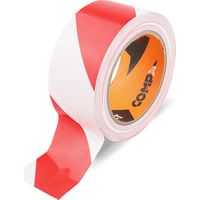 Kompaktes Signalklebeband 33m x 50mm weiß/rot