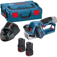 Rabot BOSCH GHO 12V20 Professional - 2 batteries 3.0Ah Li-Ion, chargeur, coffret - Avec 2 fers de rabot - 06015A7001