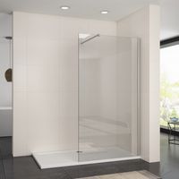 ELEGANT 900mm Walk in Wetroom Shower Enclosure 8mm Easy Clean Glass Frameless Shower Screen Panel