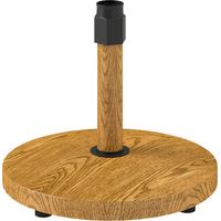 Base para Sombrilla de Exterior con Almohadillas Ajustables Relleno de Cemento y Diseño Decorativo Ø48x44 cm Madera