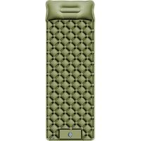Matelas de camping auto-gonflable a pied TPU 40D nylon avec oreiller impermeable 190x60cm 5cm d epaisseur pour randonnee et camping