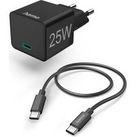 Hama schnellladegerat 1x usb c mit kabel 25w pd 10m schwarz