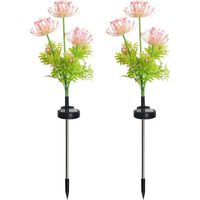 Lampes solaires jardin panneau décoratif fleurs extérieur imperméables