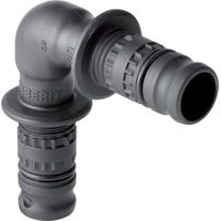 Geberit Mepla Winkel 90 Grad, DN 12, 16mm, PVDF, Schwarz, 621271005