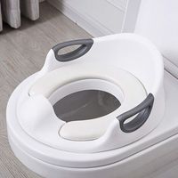 royaluxe -Réducteur Toilette Enfant, Siège de Toilette Bébé, Rehausseur WC Enfant, Réducteur de Toilette Antidérapants, Toilettes Ronds/Ovale avec Poignée/Coussin/Dossier, Facile d'entretien(blanc)