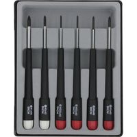 Donau Elektronik Elektronik- u. Feinmechanik Schraubendreher-Set 6teilig Kreuzschlitz Phillips, Kre