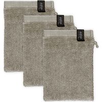 SCHÖNER WOHNEN guanto da bagno SENSE - Set da 3 16x21 cm, sabbia