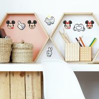 Stickers repositionnables Disney Mickey et Minnie envoient Emoji DISNEY 22x44cm