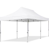 Gazebo Pieghevole Giardino 3x6m Alluminio Telo Poliestere idrorepellente Padiglione Mercati Sagre bianco