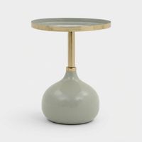 Tavolino da caffè moderno in metallo grigio Atson