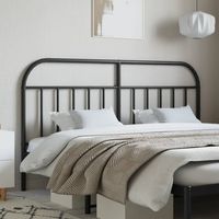 vidaXL Tête de lit de remplacement métal noir 160 cm