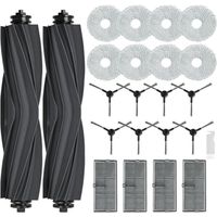 Applicable Kit d'accessoires pour Dreame L10s Pro Ultra Heat/ L10s Ultra Gen 2, Pièces pour Dreame L40 Ultra AE/ X30 Ultra/Mova E30 Ultra, 2 Brosse Principale, 8 Serpillere, 4 Filtres, 8 Brosse Latéra