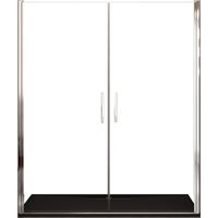 Porta Parete Doccia 170 cm 2 Ante Battenti in Cristallo Trasparente 6mm H195 Bonussi Alexia