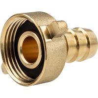 tecuro Schlauchverschraubung mit 1 Zoll ÜWM x Tülle Ø 20,9 mm, Messing blank