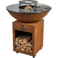 Barbecue OBSIDIAN BRASERO acier corten Ø100 cm - plancha 10 mm