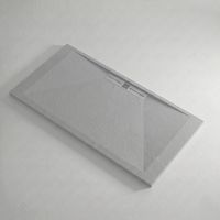 Mineralguss-Duschwanne extra flach EDIS Schieferoptik GRAU 70x90 cm Auslaufschutz in Farbe