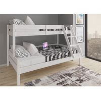 Litera Everest, Blanco, 120x200 / 80x200 cm con 2 colchones, Vitalispa
