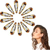 12 PCS Metal Hair Clips, Vintage Tortoise Hair Clips, Snap Barrettes for Women & Girls, Suitable for All Hair Types