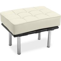 Fußschemel mit Polyurethanbezug - Barcel Ivory
