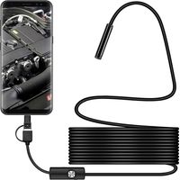 7mm USB Endoscope 2 in 1 Waterproof Endoscope Camera with 5m USB Cable for Android Phone Tablet Device Adapter(640P)