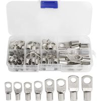 Aiducho – Cosses électriques en cuivre étamé SC – Lot de 60 pièces – Pour câbles de 6 à 25mm² – Résistance à la corrosion et sécurité de connexion