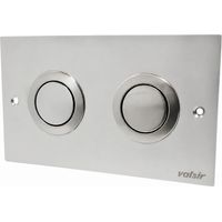 PLACA DE ACCIONAMIENTO NEUMÁTICA INOX DOBLE PULSADOR PARA INODORO EMPOTRADO WINNER - VALSIR