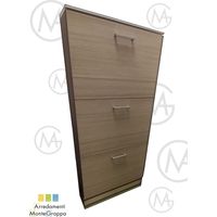 Scarpiera lavella dipiù larice naturale 70x22x145 - 3 ante a ribalta