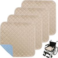4 Pack Incontinence Pads, 50 x 50 cm Waterproof Non-Slip Reusable Incontinence Protector, Washable Chair Pads, Highly Absorbent Mats for Seniors, Kids & Pets, Stay Dry& Comfortable