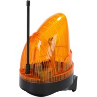 Clignotant de Portail Automatique 220V Universel avec Antenne 433,92Mhz Feu Clignotant LED AC/DC 12V - 220V Large Tension, Étanche avec support d'installation