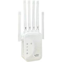 JSSEVN-1 repetidor WiFi de doble banda de 1200 Mbps, amplificador de señal WiFi con puerto Ethernet, para hogares y apartamentos.
