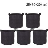 Sac de Culture pour Pommes de Terre - Sac en Tissu Non Tissé avec Poignées et Fenêtre de Récolte - Pour Balcon Jardin Potager - Lot de 5