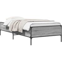 Bettrahmen Grau Sonoma 80 x 200 cm Holzwerkstoff vidaXL