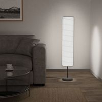 Vidaxl – Lampadaire LED 121 cm – Abat-jour en papier de riz – Interrupteur à pédale – Compatible ampoule E27
