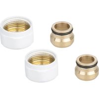 Kupfer-Klemmverschraubung für Heizkörper, 15 mm x M22, weiß, LUXRAD, 2 Stück
