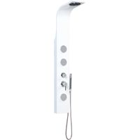Sistema de panel de ducha Columna de Hidromasaje Ducha con 2 Boquillas de Masaje y ducha de mano cromada SNOW