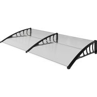 Tettoia en policarbonato aluminium PP pour balcon fenêtre porte 200x96x27 cm