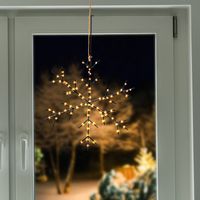esotec Solar LED Hängeleuchte Schneeflocke Eiskristall 40 cm Garten außen 103407