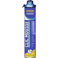 Mousse PU auto-expansive Ayrton pistolable Clic Mousse 750ml - l'unité