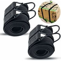 Set di 4 corde elastiche con ganci, ganci elastici per portapacchi da 2 m, corde elastiche per portapacchi per bicicletta, cinghia in gomma estensibile per bagagli, trasporto, campeggio.