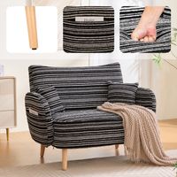 Divano relax 2 posti 121 x 81,5 x 87 cm - Design moderno con tasca portaoggetti e cuscini inclusi - Ideale per piccoli spazi - Nero