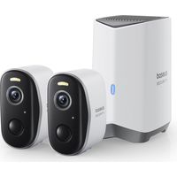 Kit de surveillance extérieure Baseus Security N1 Plus Dual 2K (2 caméras) - Blanc