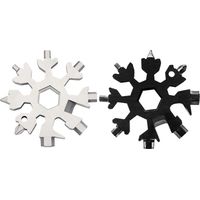 Cadeaux pour hommes - Outil multifonction 18 en 1 en forme de flocon de neige, gadgets pour hommes, cadeaux de Noël, petit cadeau original pour hommes, papa (lot de 2)
