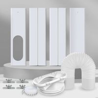cainda Kit d'évent de fenêtre de climatiseur Portable, Joint de fenêtre de climatiseur pour Tuyau d'échappement de climatiseur de diamètre 13/15cm(5/5.9in), Longueur réglable 43-140cm(17-55in)