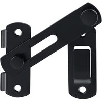 Enowelir Sliding Door Lock Shutter Latch Gate Bolt with Screws for Door, Window, Cupboard and Garden, Matt Black Finish in Stainless Steel