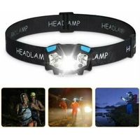 LED-Stirnlampe, 5000 Lumen LED-Arbeitsleuchte, Stirnlampe mit Bewegungssensor, USB-wiederaufladbare, wasserdichte Arbeitsleuchte, 5 Lichtmodi, Scheinwerfer, verstellbares Kopfband und
