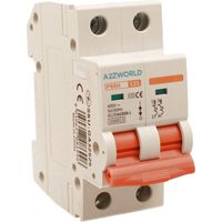 MCB Interruttore Magnetotermico Automatico Curva C 2P 2M 10000A AC 400V IP20 PB8H, Corrente Disponibili 10A 16A 20A 25A 32A 40A 50A 63A (C25A)