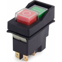 YMYNY 250V IP55 KJD17 KLD28 Arrêt de démarrage à 4 Broches sur Le commutateur Hors Tension Volt 2BTN adapté aux Machines d'atelier (Livré par Amazon)